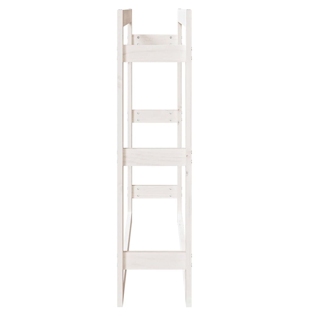 Firewood Rack White 100x25x100 cm Solid Wood Pine