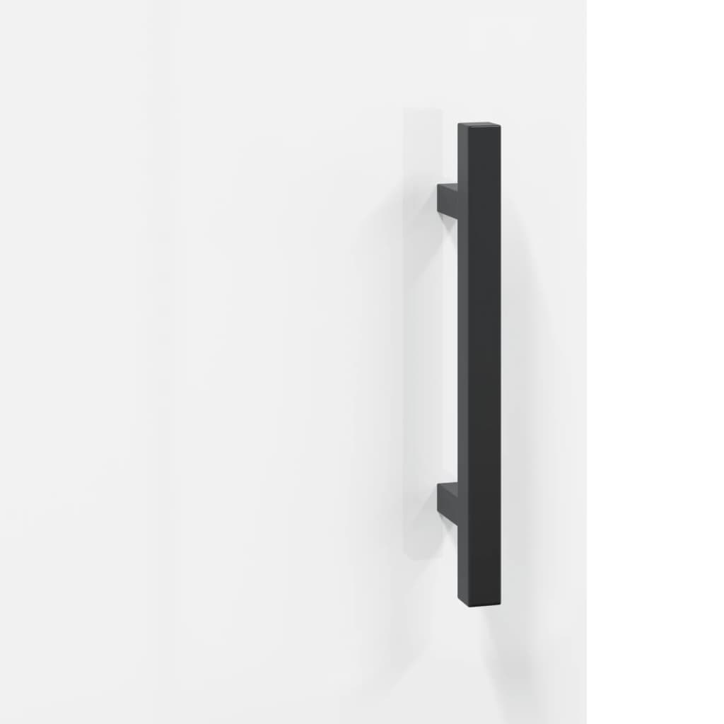 Highboard High Gloss White 69.5x31x115 cm Engineered Wood