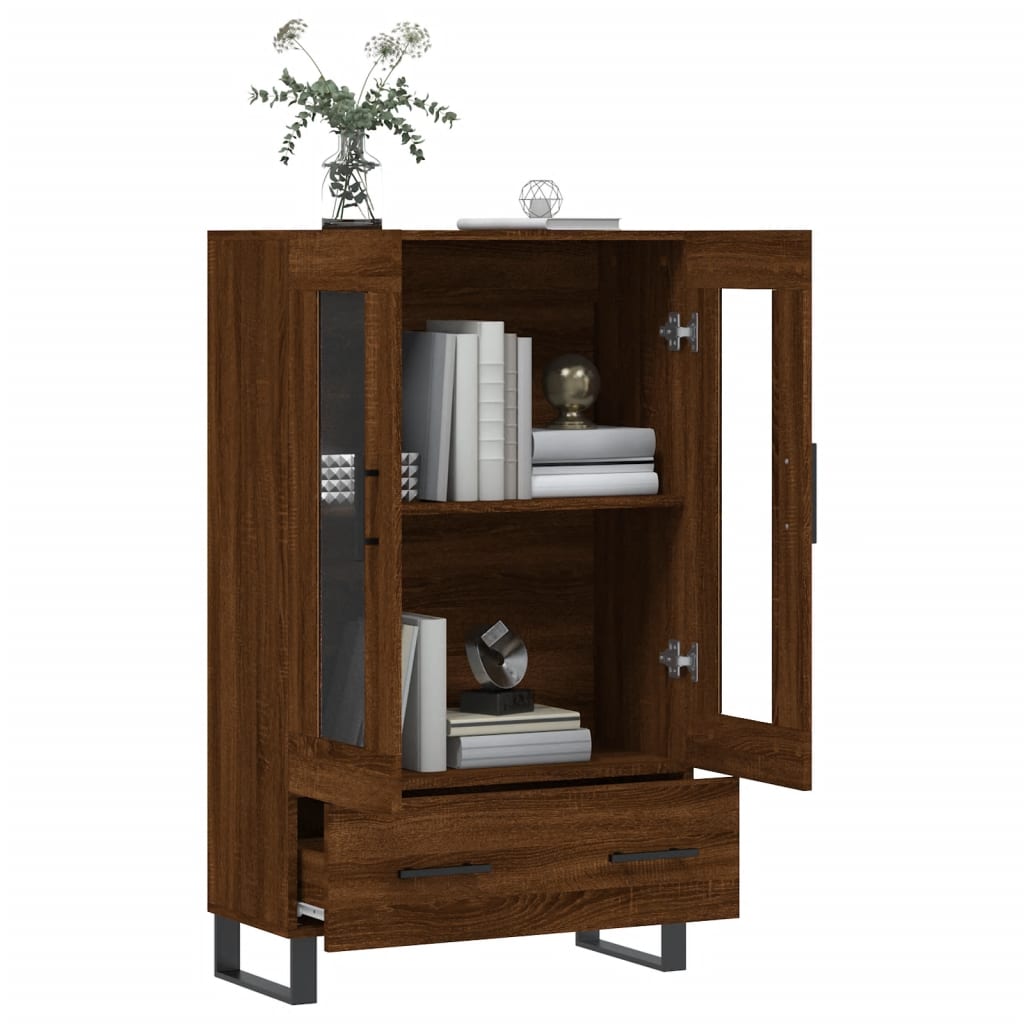 Highboard Brown Oak 69.5x31x115 cm Engineered Wood