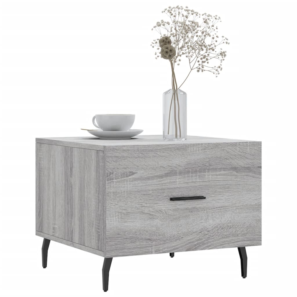 Coffee Table Grey Sonoma 50x50x40 cm Engineered Wood