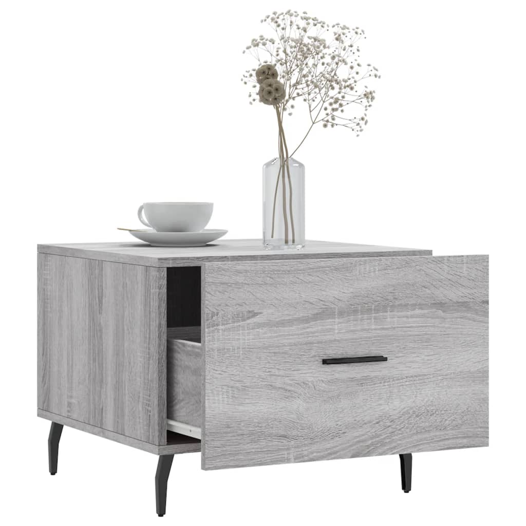 Coffee Table Grey Sonoma 50x50x40 cm Engineered Wood