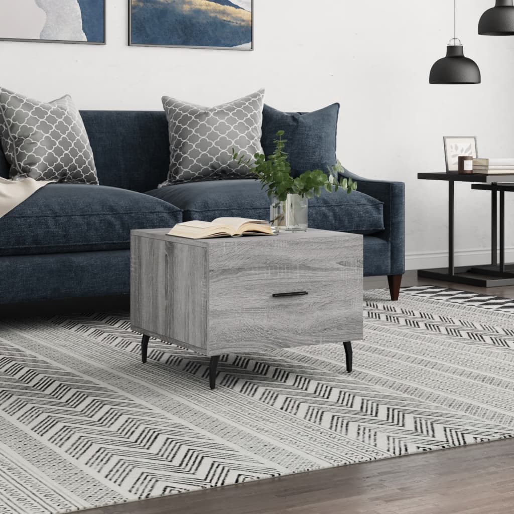 Coffee Table Grey Sonoma 50x50x40 cm Engineered Wood