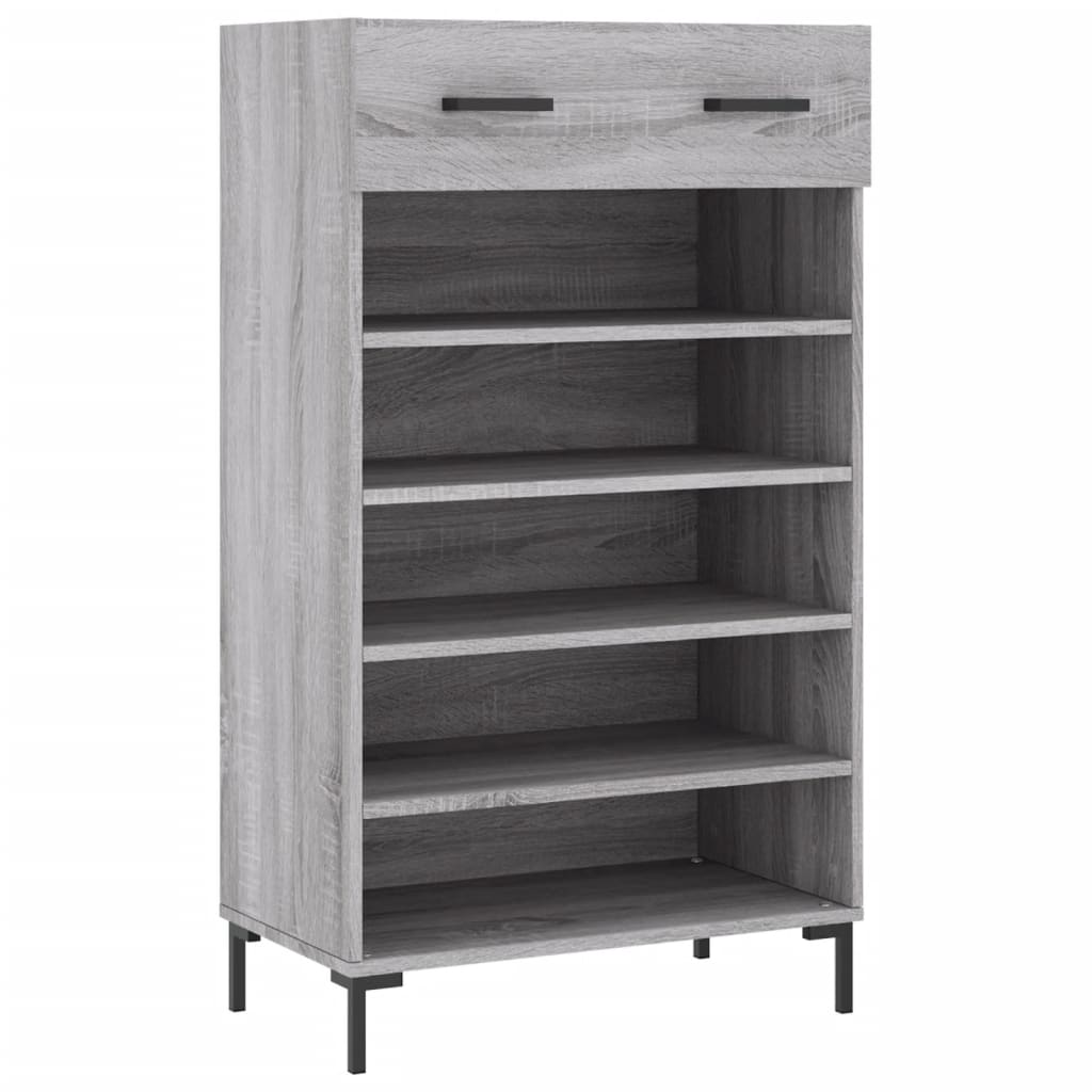 Shoe Cabinet Grey Sonoma 60x35x105 cm Engineered Wood