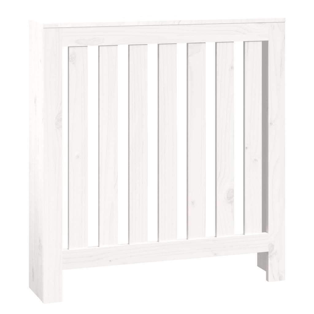 Radiator Cover White 79.5x19x84 cm Solid Wood Pine