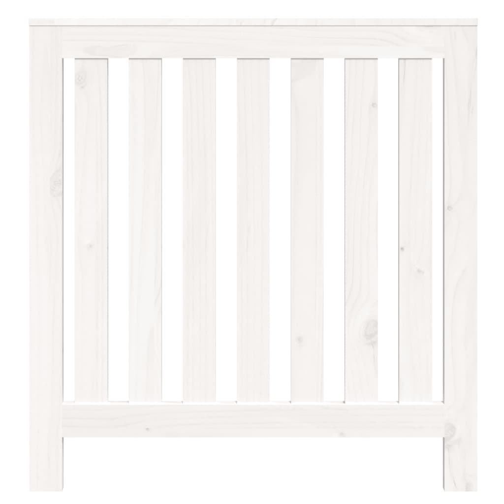 Radiator Cover White 79.5x19x84 cm Solid Wood Pine