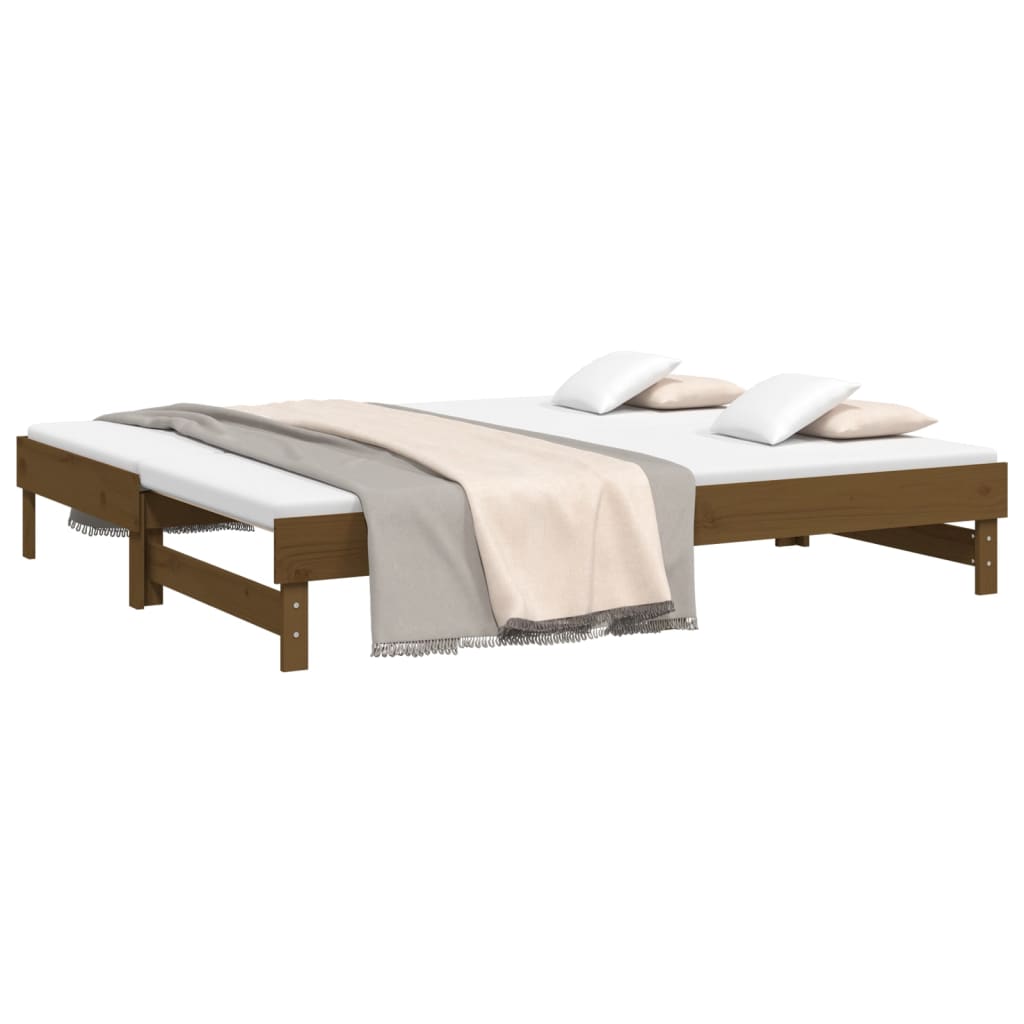 Pull-out Day Bed without Mattress Honey Brown 2x(100x200) cm