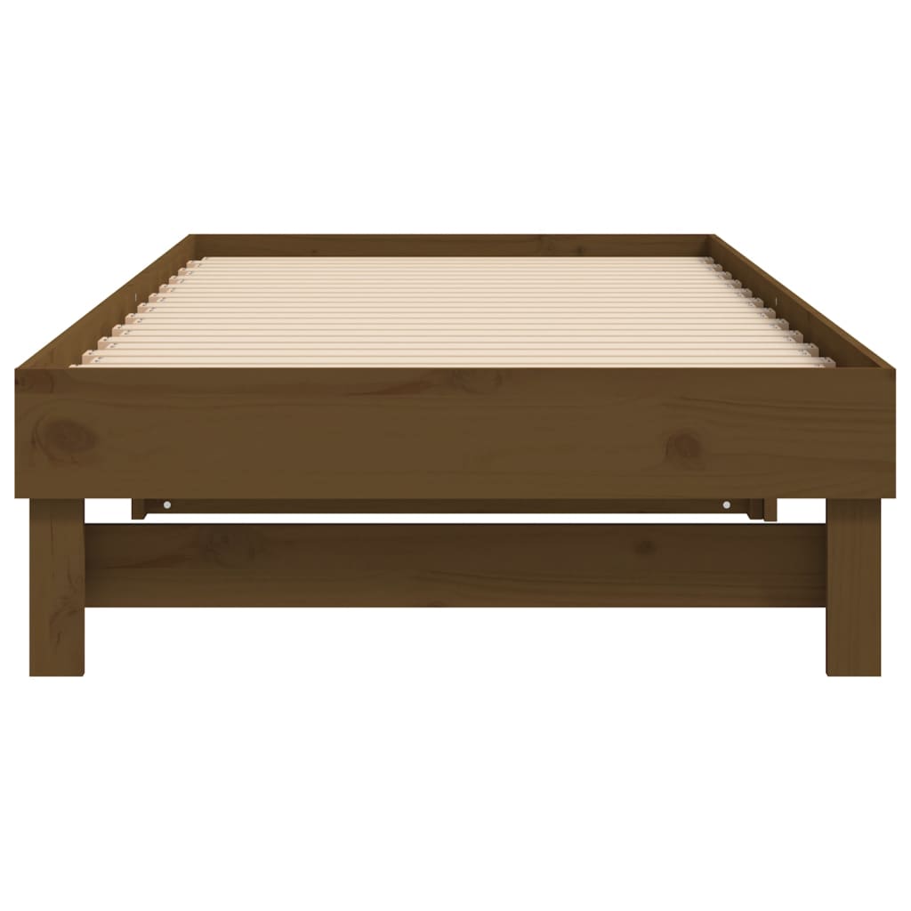Pull-out Day Bed without Mattress Honey Brown 2x(100x200) cm