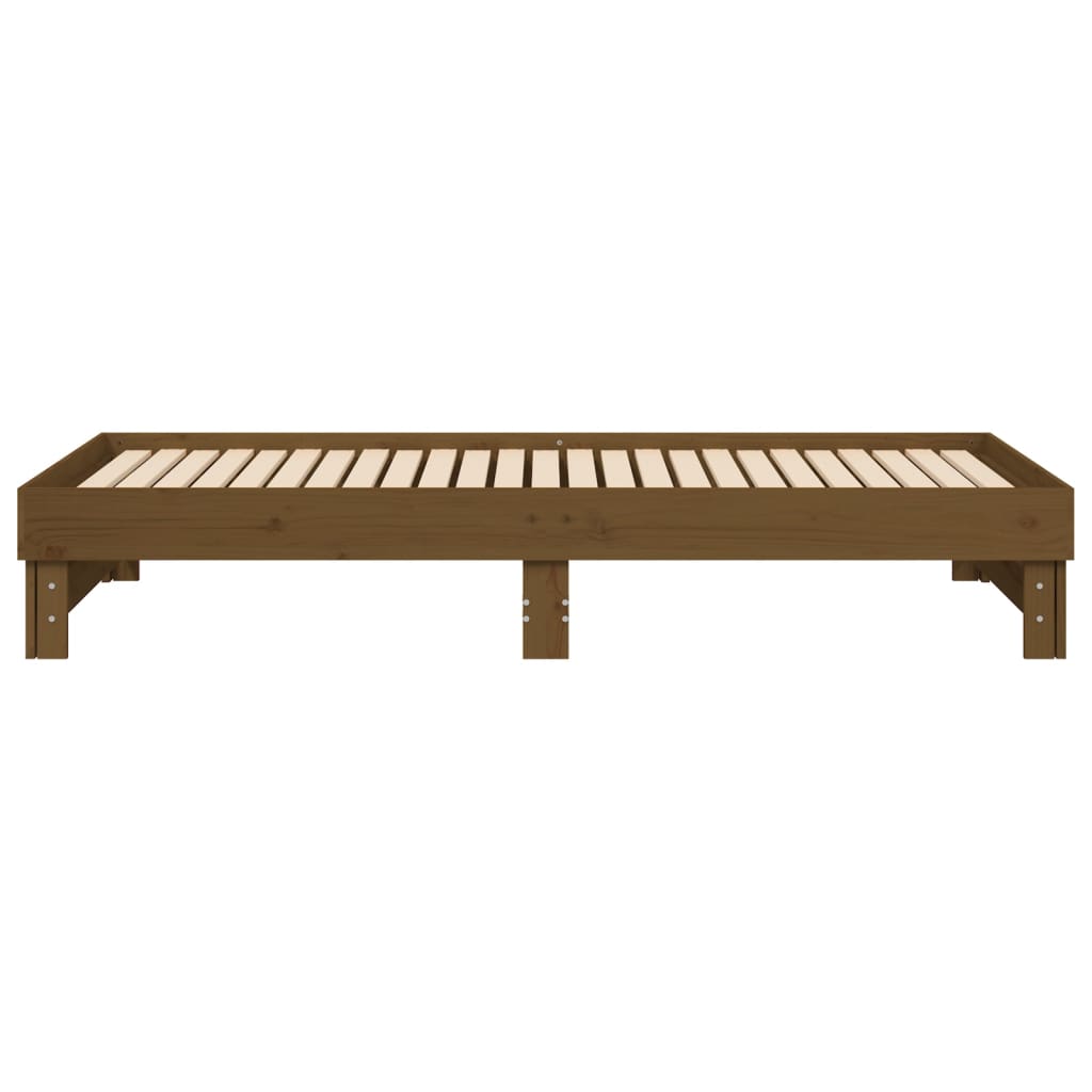 Pull-out Day Bed without Mattress Honey Brown 2x(100x200) cm