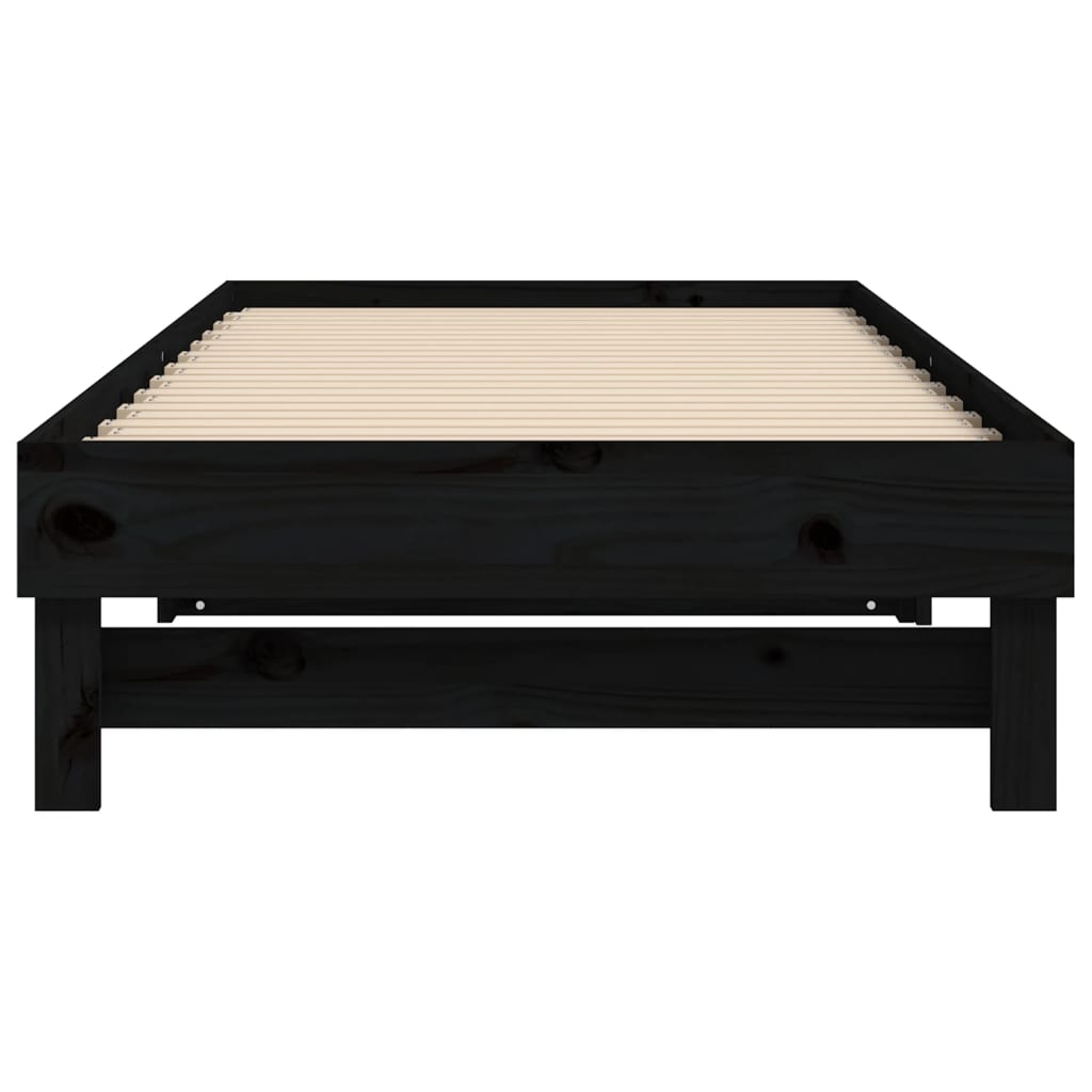 Pull-out Day Bed without Mattress Black 2x(80x200) cm