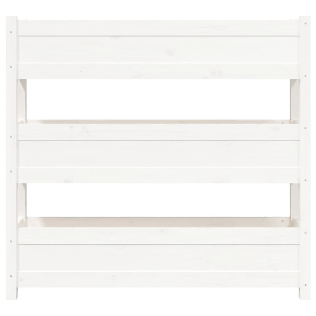 Planter White 112x25x104.5 cm Solid Wood Pine