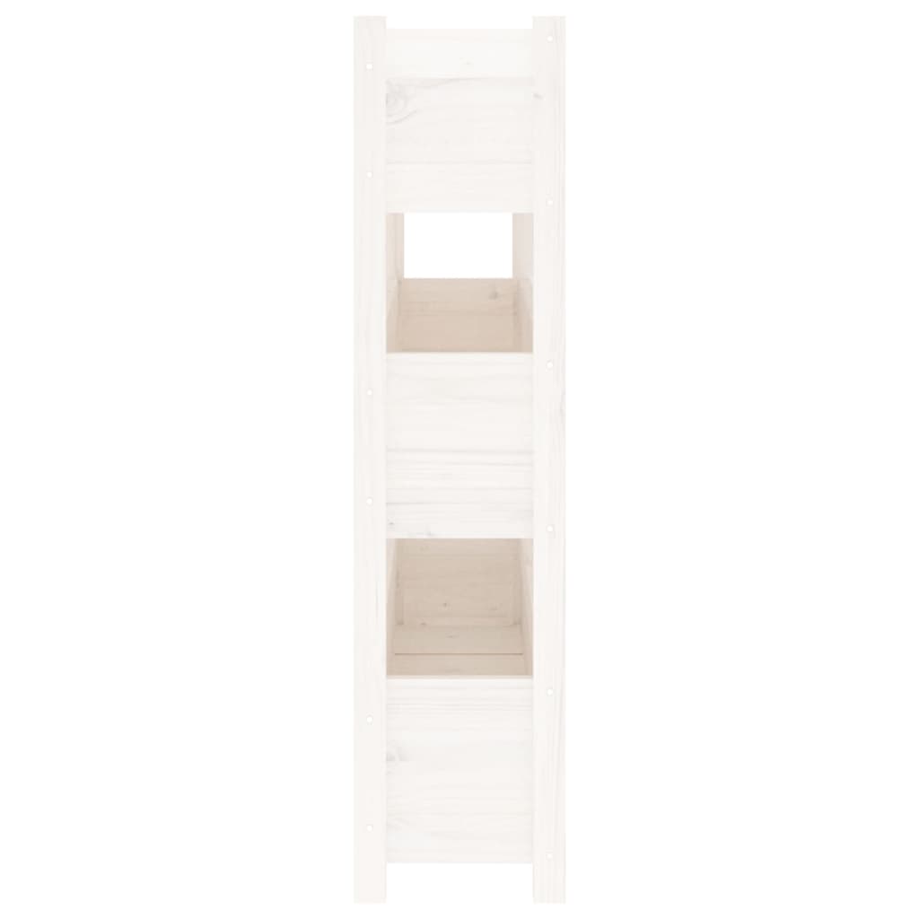 Planter White 112x25x104.5 cm Solid Wood Pine