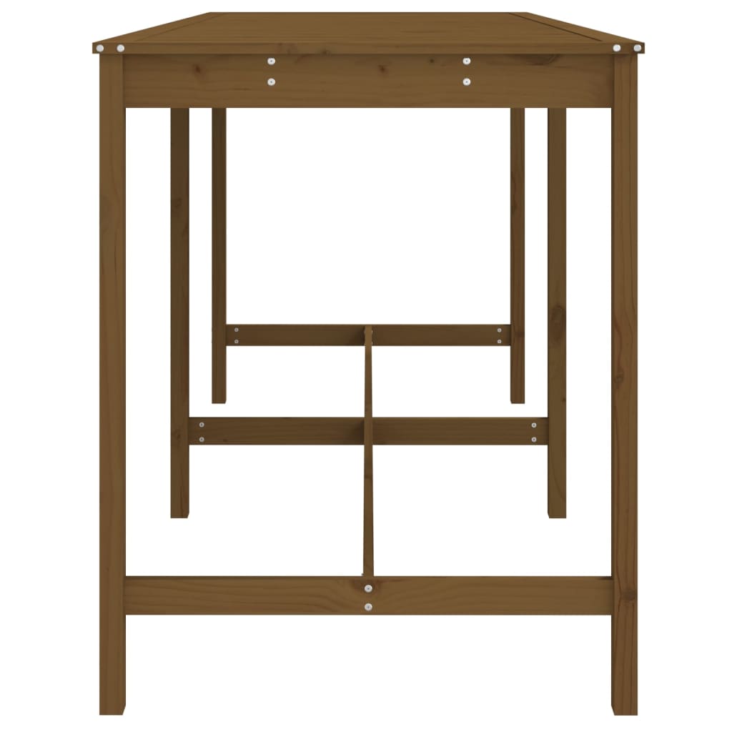 Garden Table Honey Brown 203.5x90x110 cm Solid Wood Pine