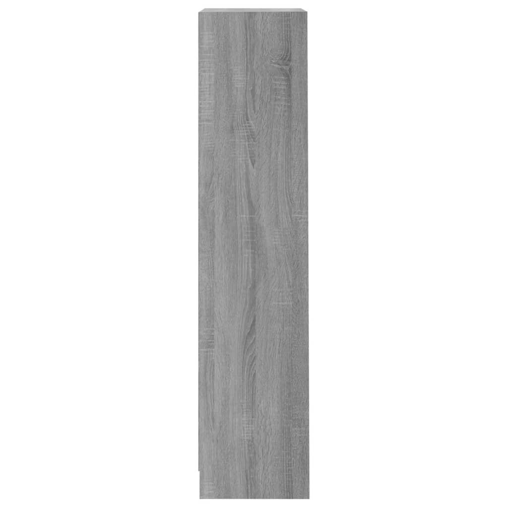 3-Tier Book Cabinet Grey Sonoma 40x24x109 cm Engineered Wood