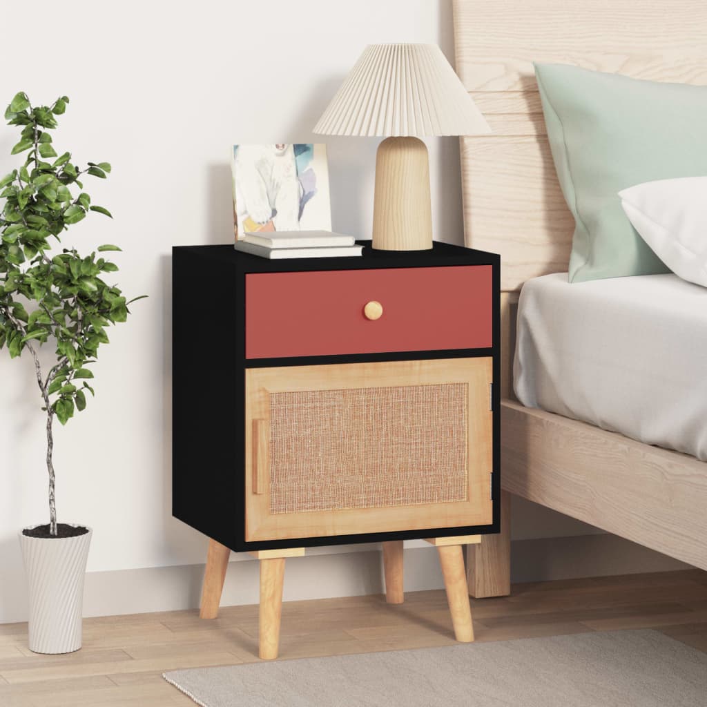 Bedside Cabinets 2 pcs Black 40x30x55 cm Engineered Wood