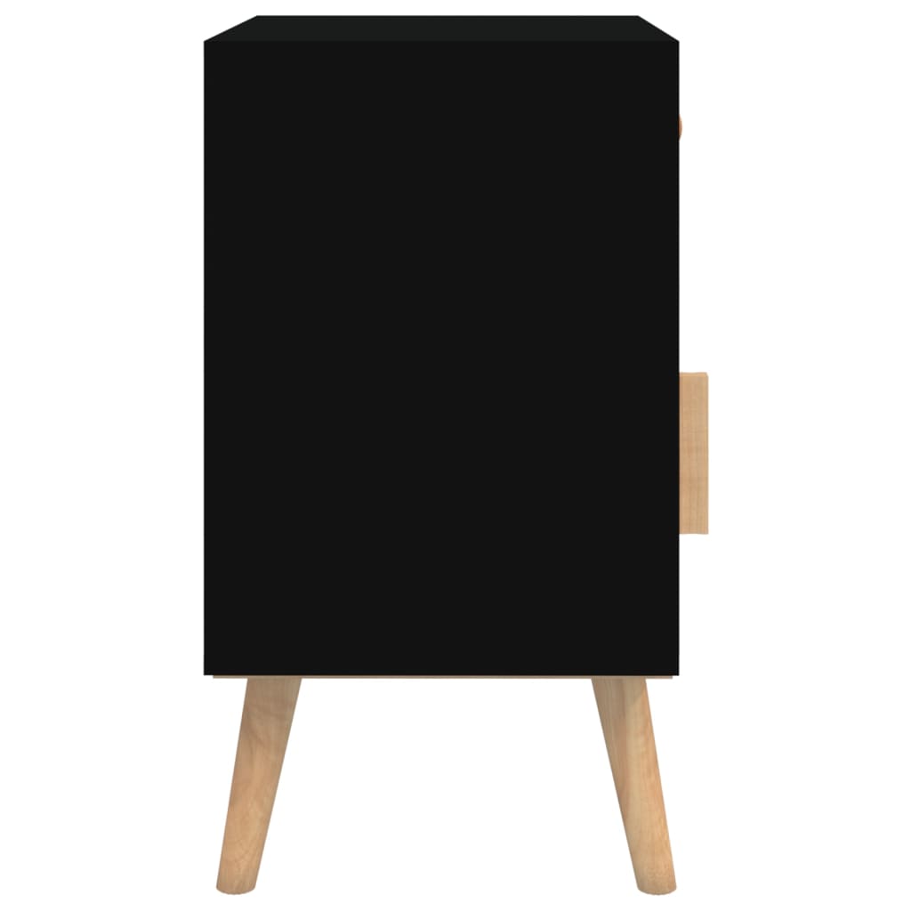 Bedside Cabinets 2 pcs Black 40x30x55 cm Engineered Wood
