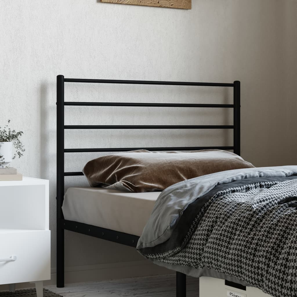 Metal Headboard Black 80 cm