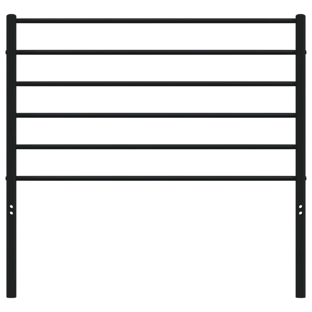 Metal Headboard Black 80 cm