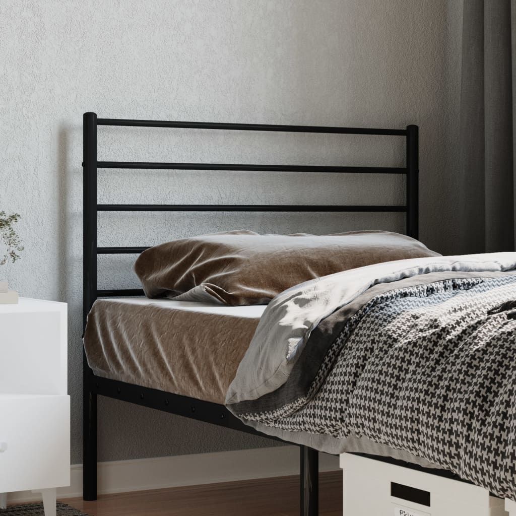 Metal Headboard Black 100 cm