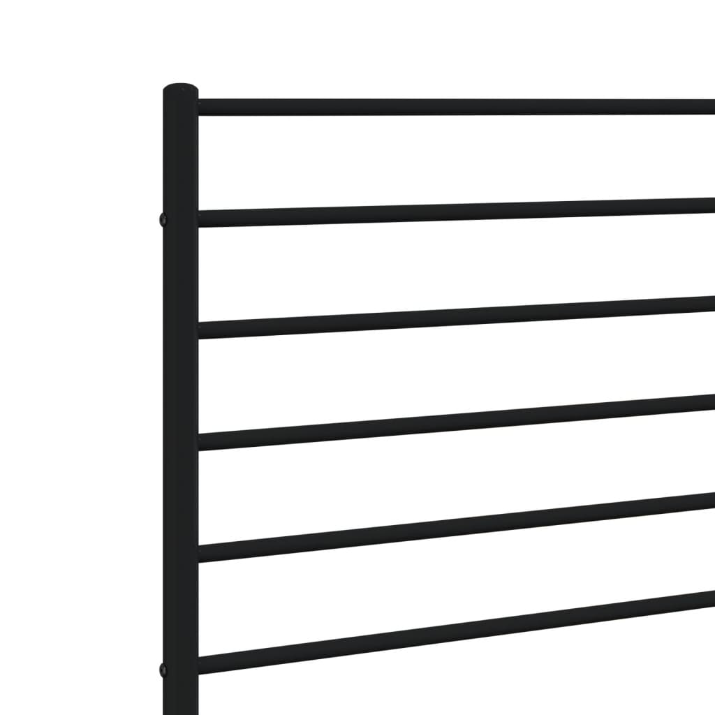 Metal Headboard Black 200 cm