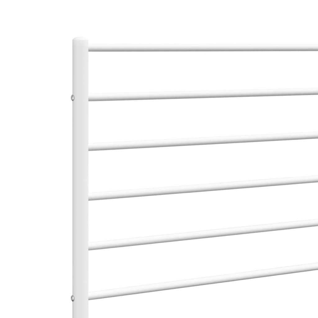 Metal Headboard White 160 cm