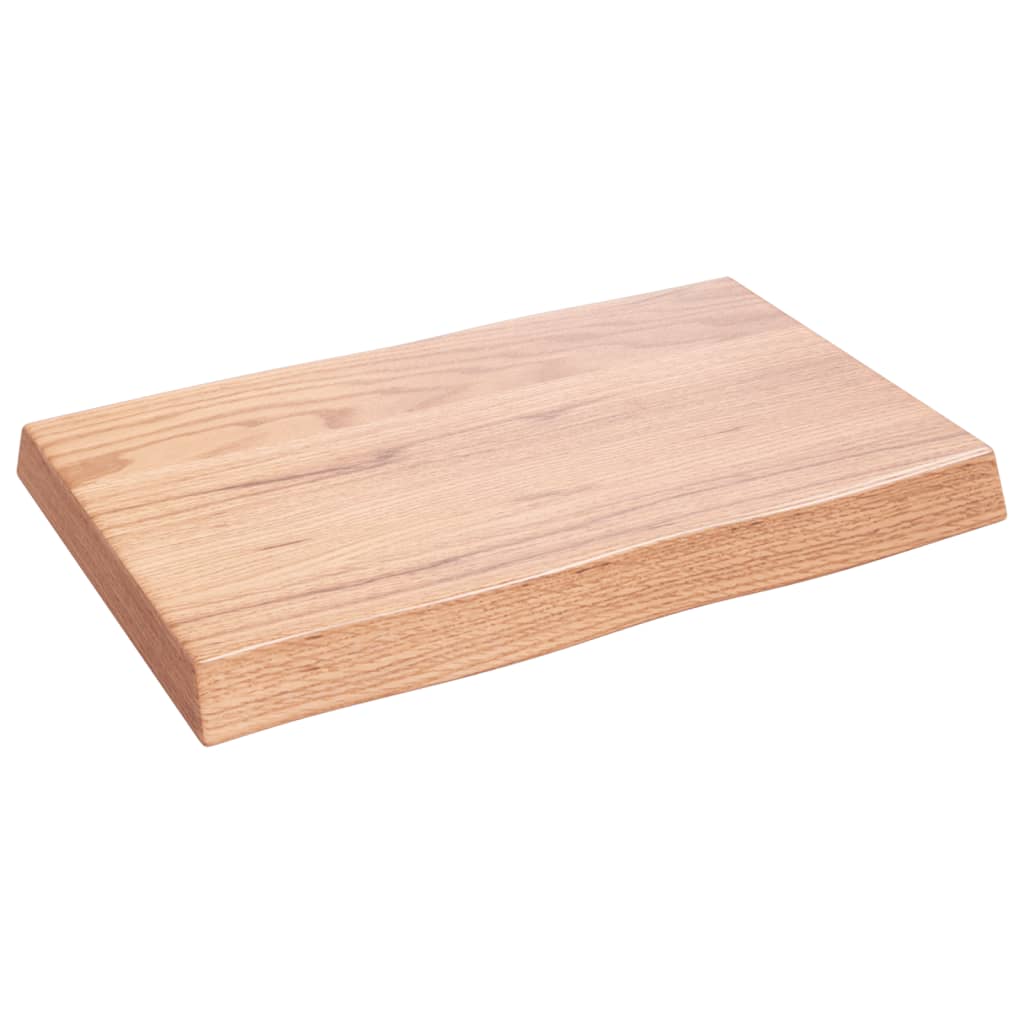Table Top Light Brown 60x40x(2-6) cm Treated Solid Wood Live Edge