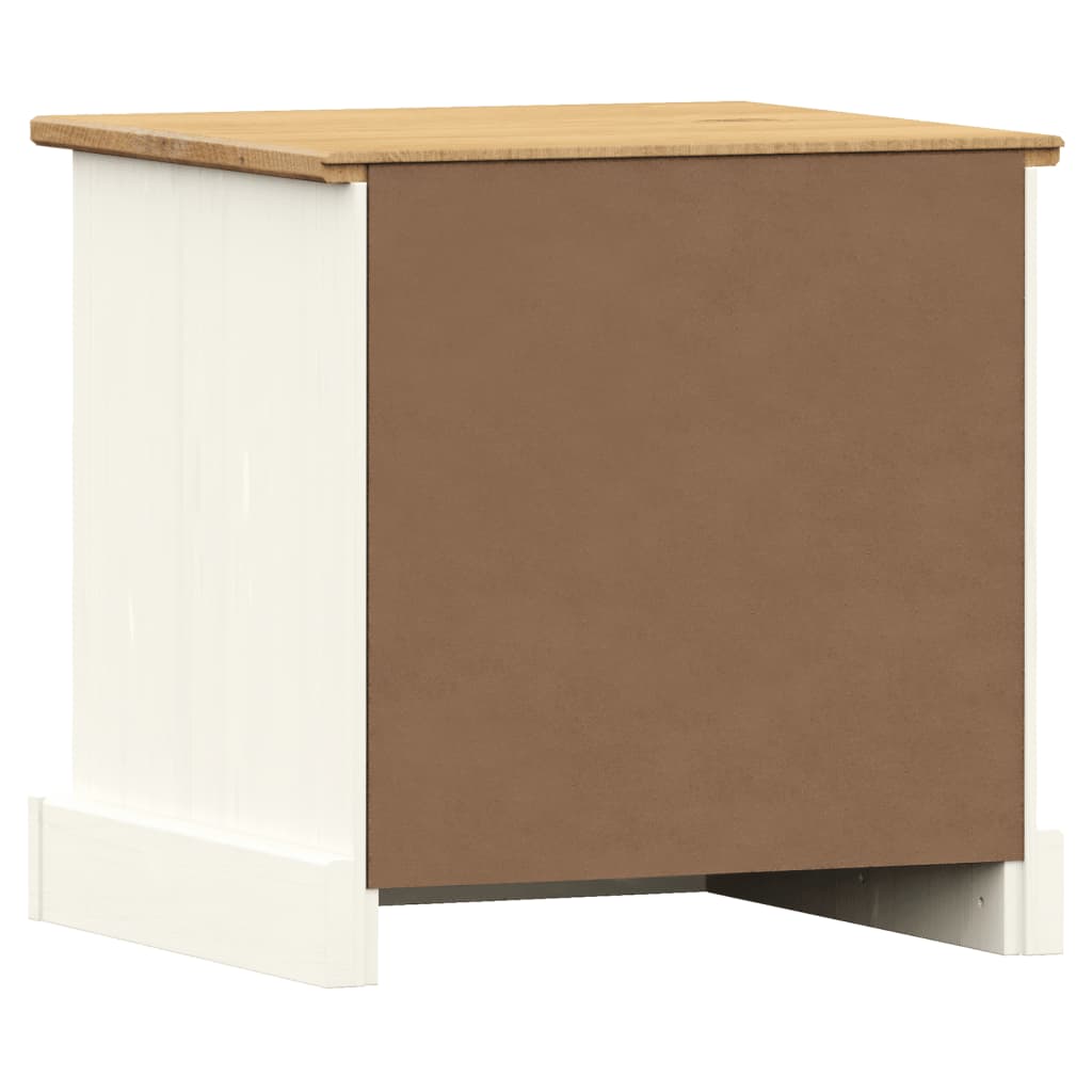 Bedside Cabinet VIGO White 42x35x42 cm Solid Wood Pine