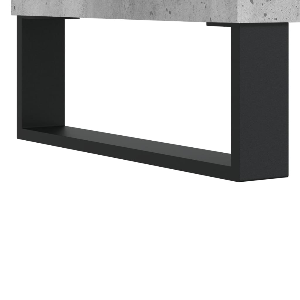 Record Cabinet Concrete Grey 85x38x48 cm Engineered Wood
