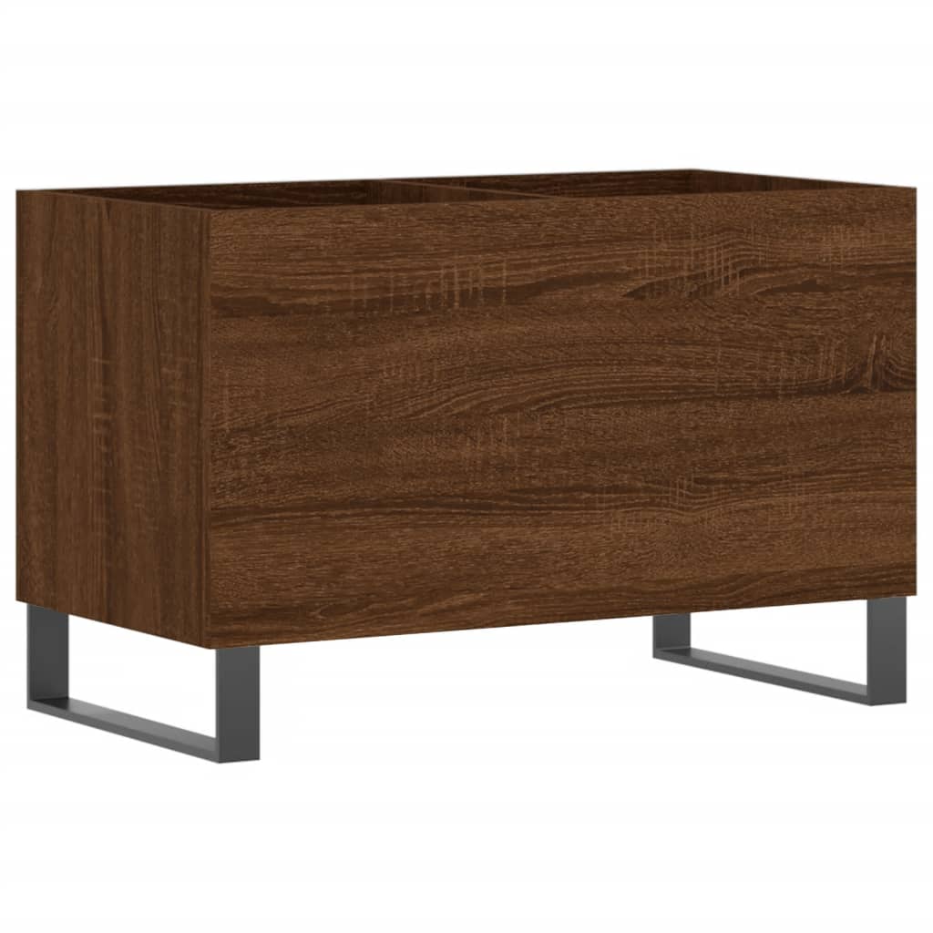Record Cabinet Brown Oak 74.5x38x48 cm Engineered Wood