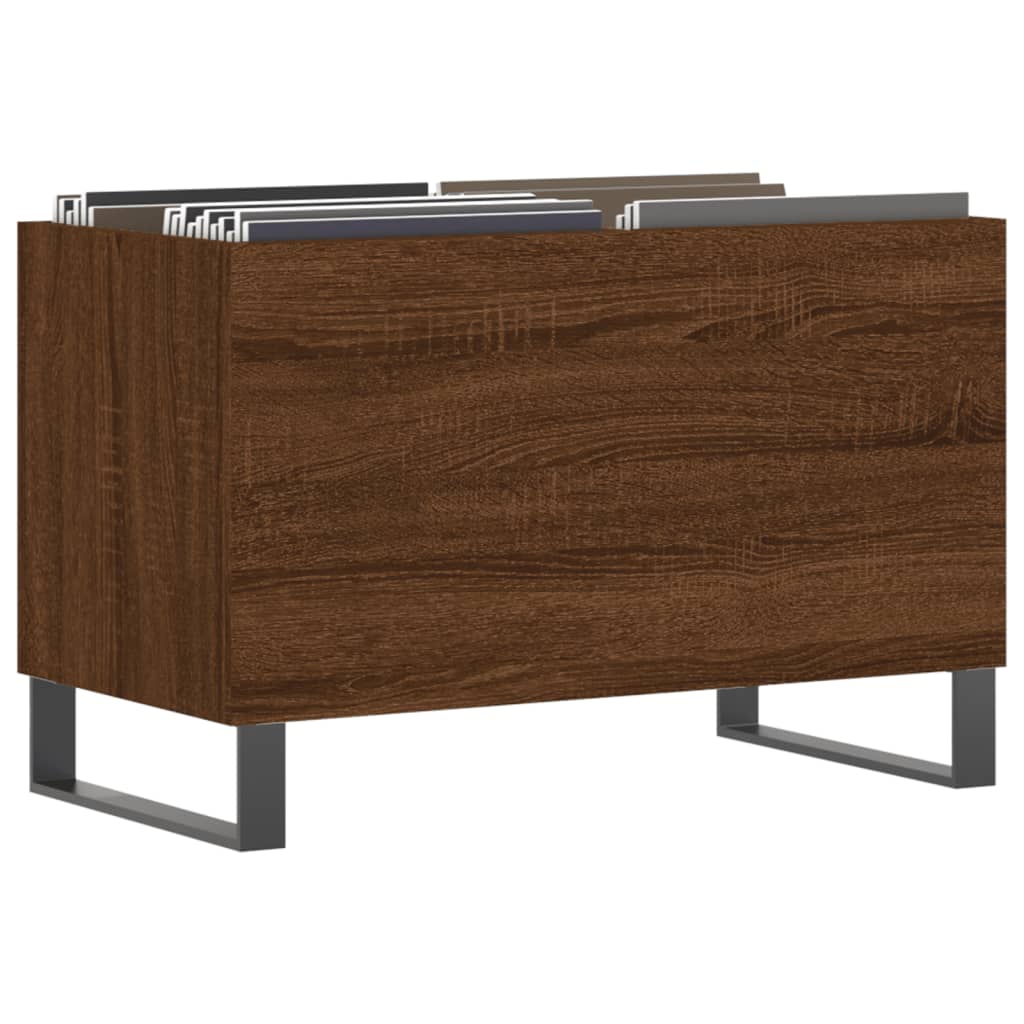 Record Cabinet Brown Oak 74.5x38x48 cm Engineered Wood
