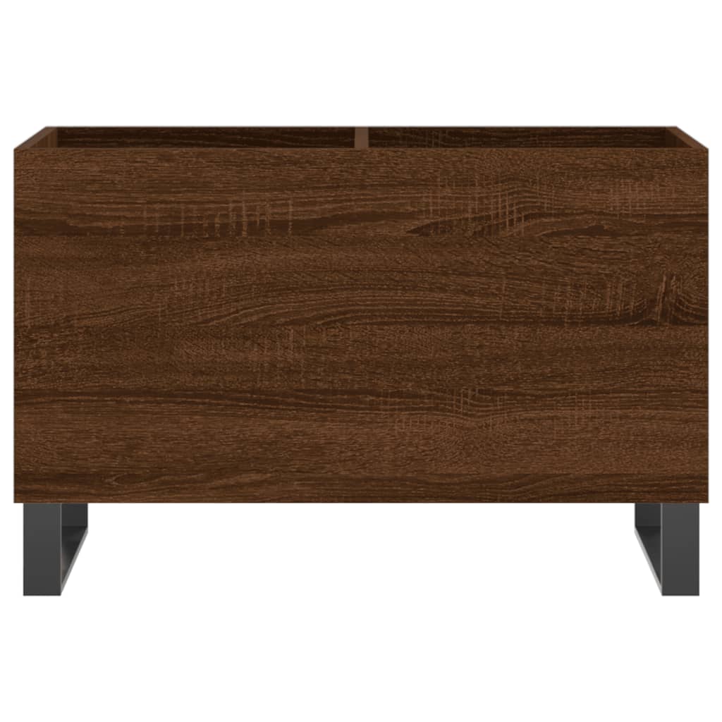 Record Cabinet Brown Oak 74.5x38x48 cm Engineered Wood