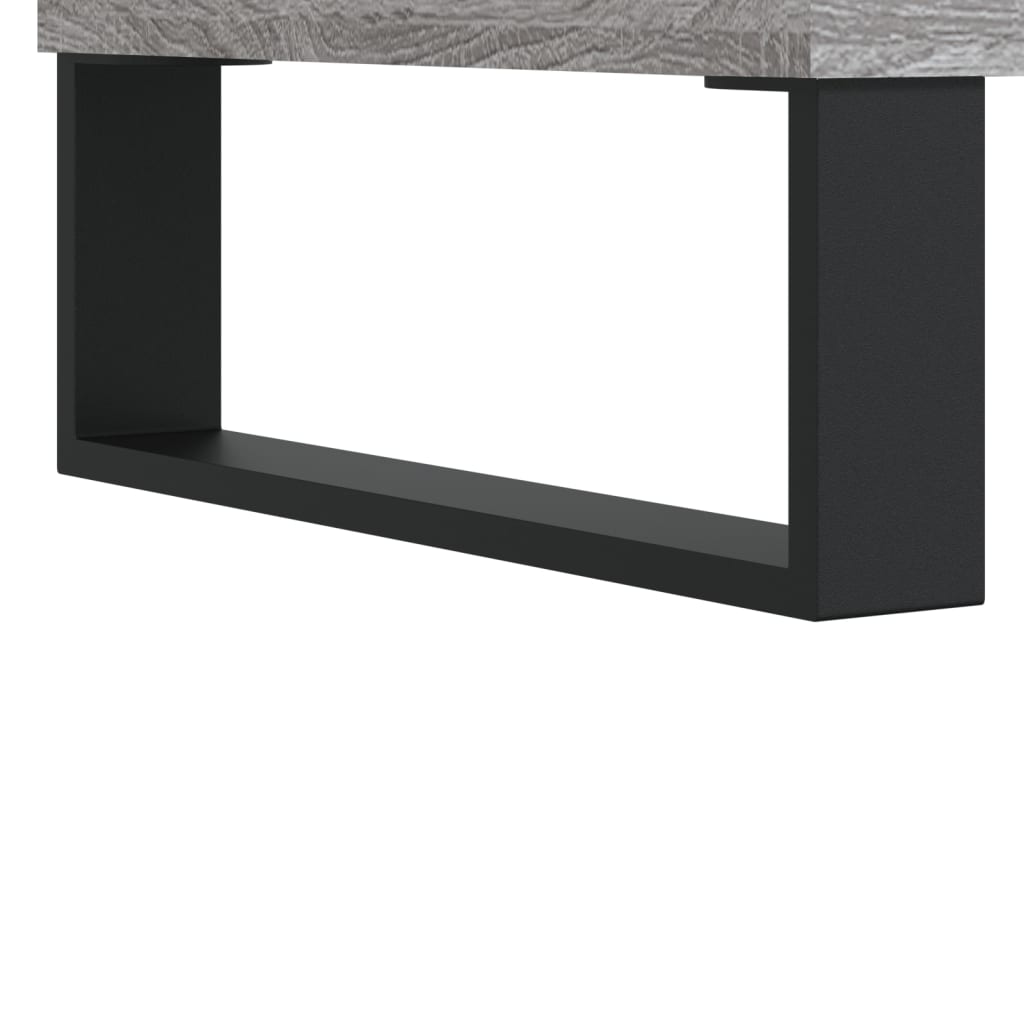 Record Cabinet Grey Sonoma 84.5x38x89 cm Engineered Wood