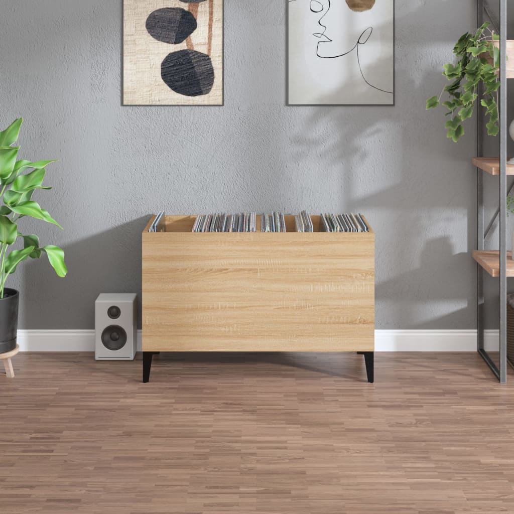 Record Cabinet Sonoma Oak 74.5x38x48 cm Engineered Wood