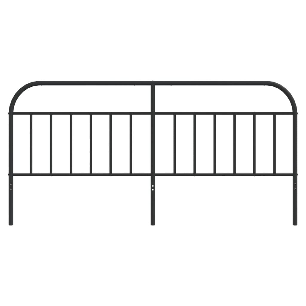 Metal Headboard Black 193 cm