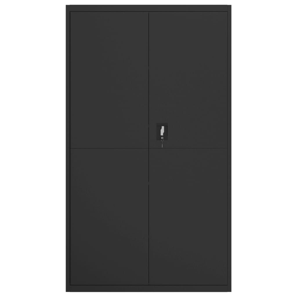 File Cabinet Black 105x40x180 cm Steel