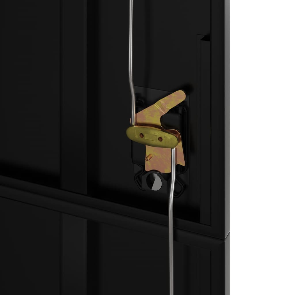 File Cabinet Black 105x40x180 cm Steel