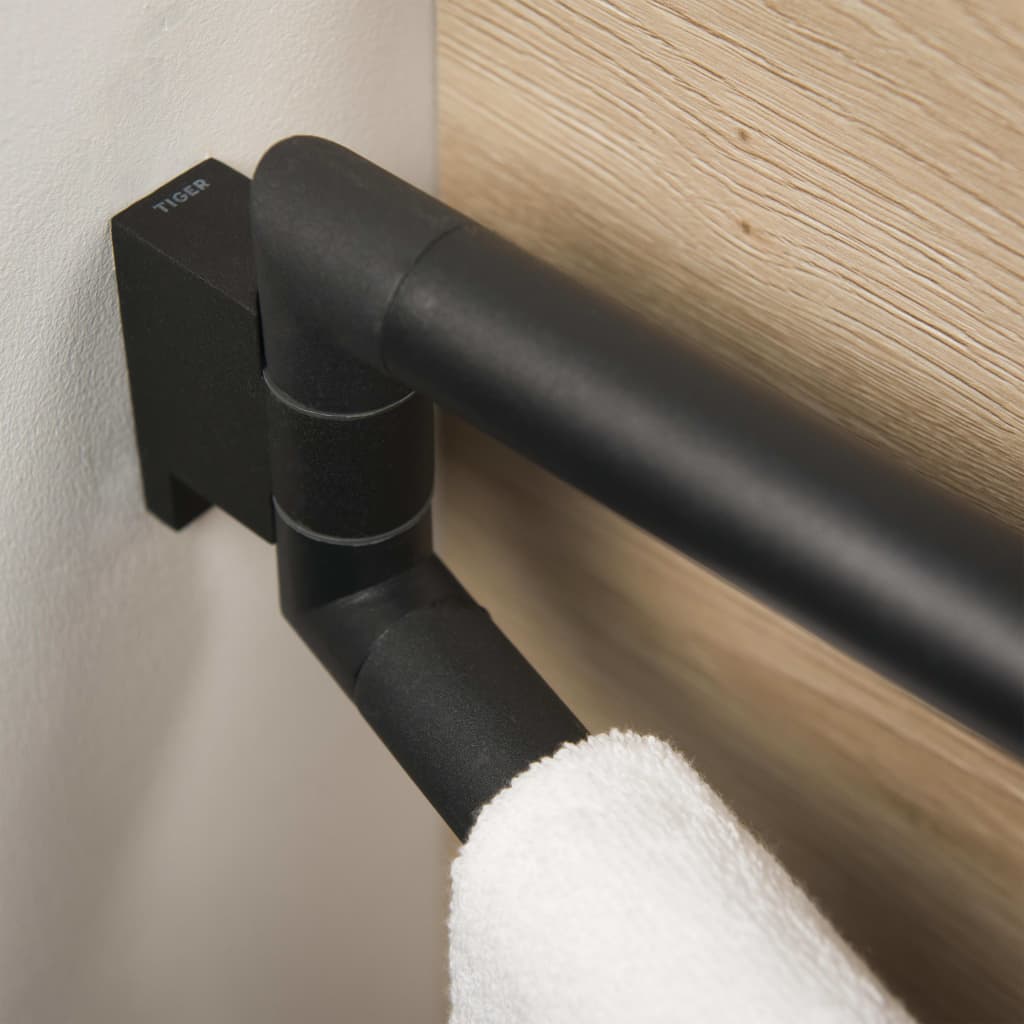 2 Arm Towel Rail "Bold" Matt Black