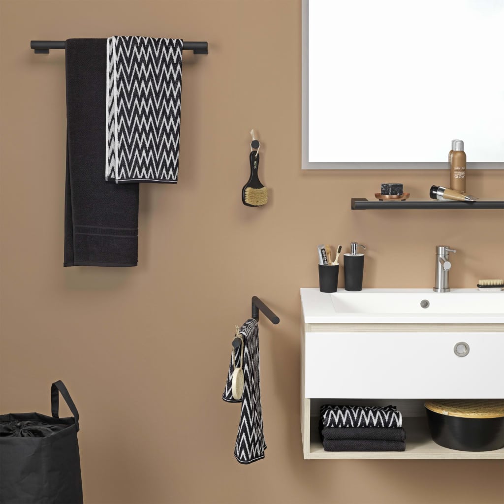 2 Arm Towel Rail "Bold" Matt Black