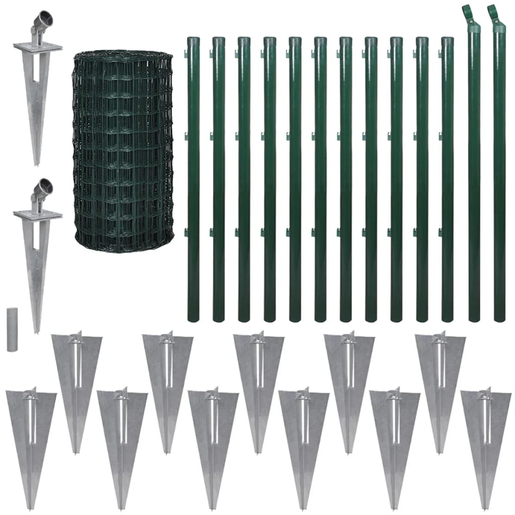 Euro Fence Steel 25x0.8 m Green