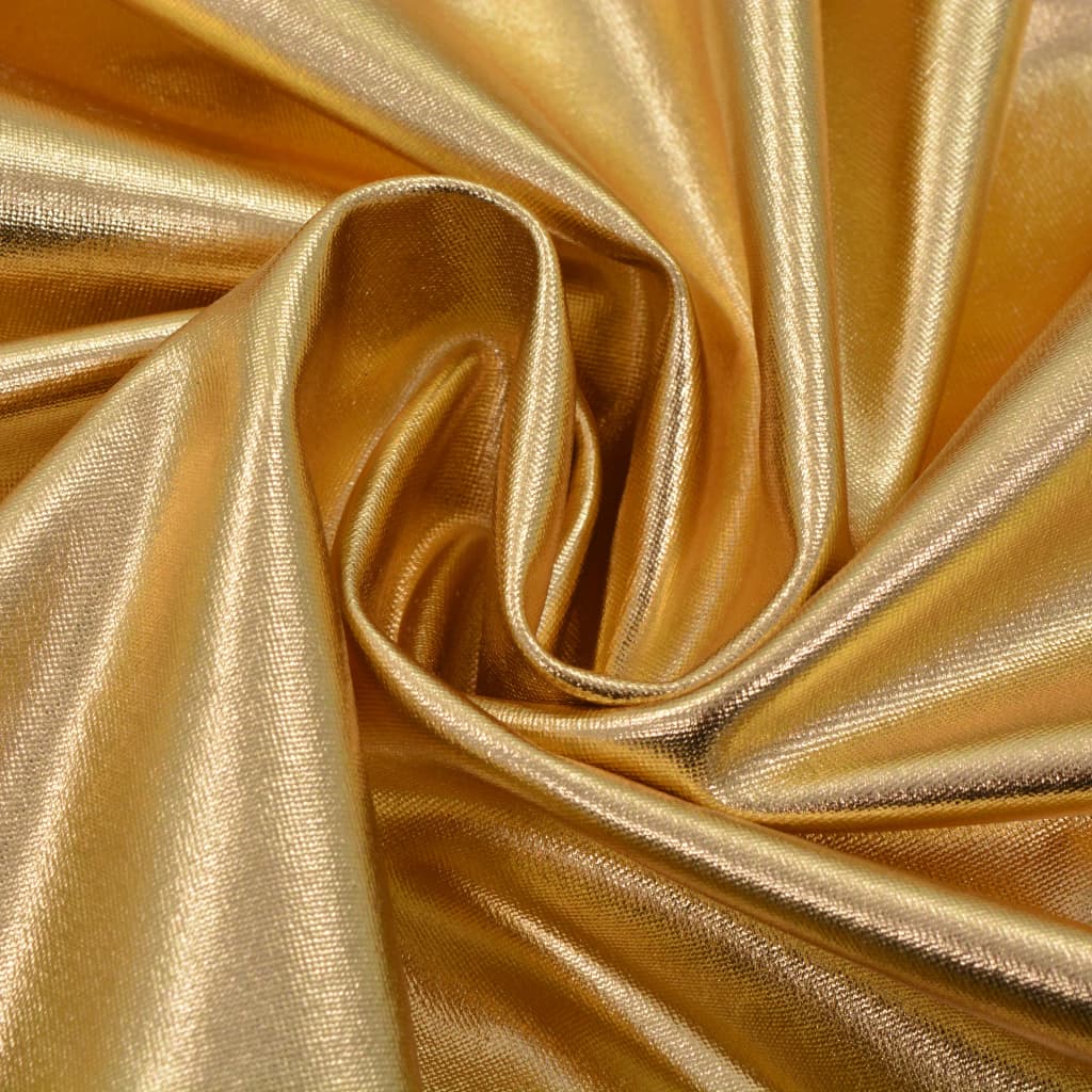 6 pcs Straight Chair Covers Stretch Gold