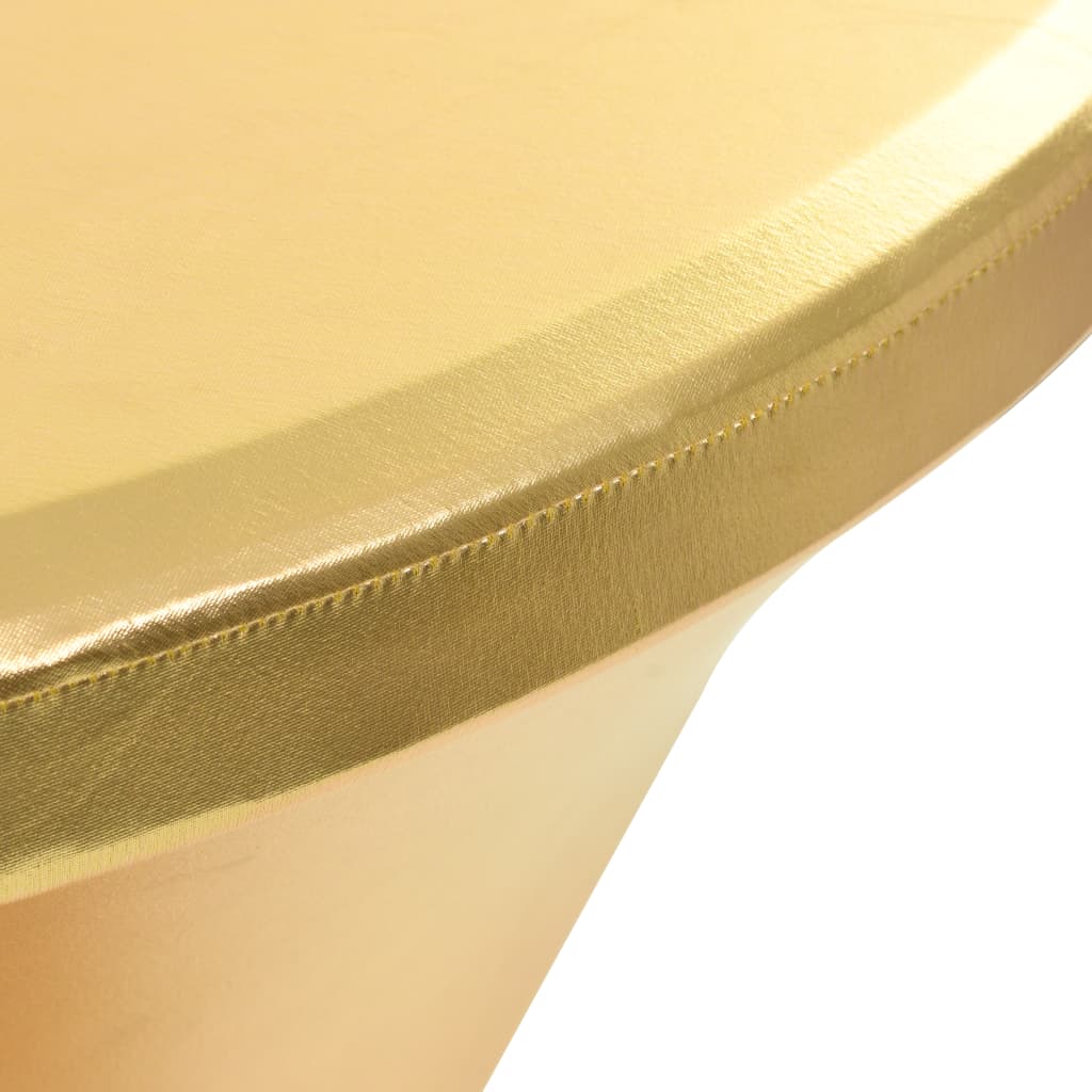 2 pcs Table Covers Stretch 70 cm Gold