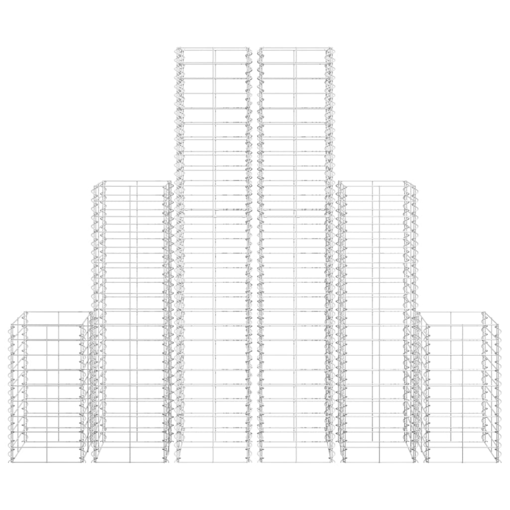 6 Piece Gabion Set Galvanised Wire