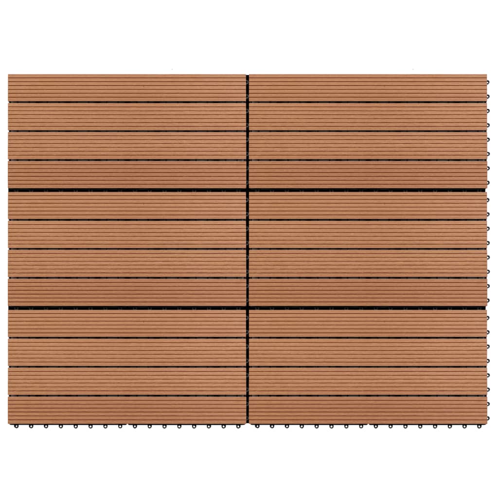 WPC Tiles 60x30 cm 6 pcs 1m² Brown
