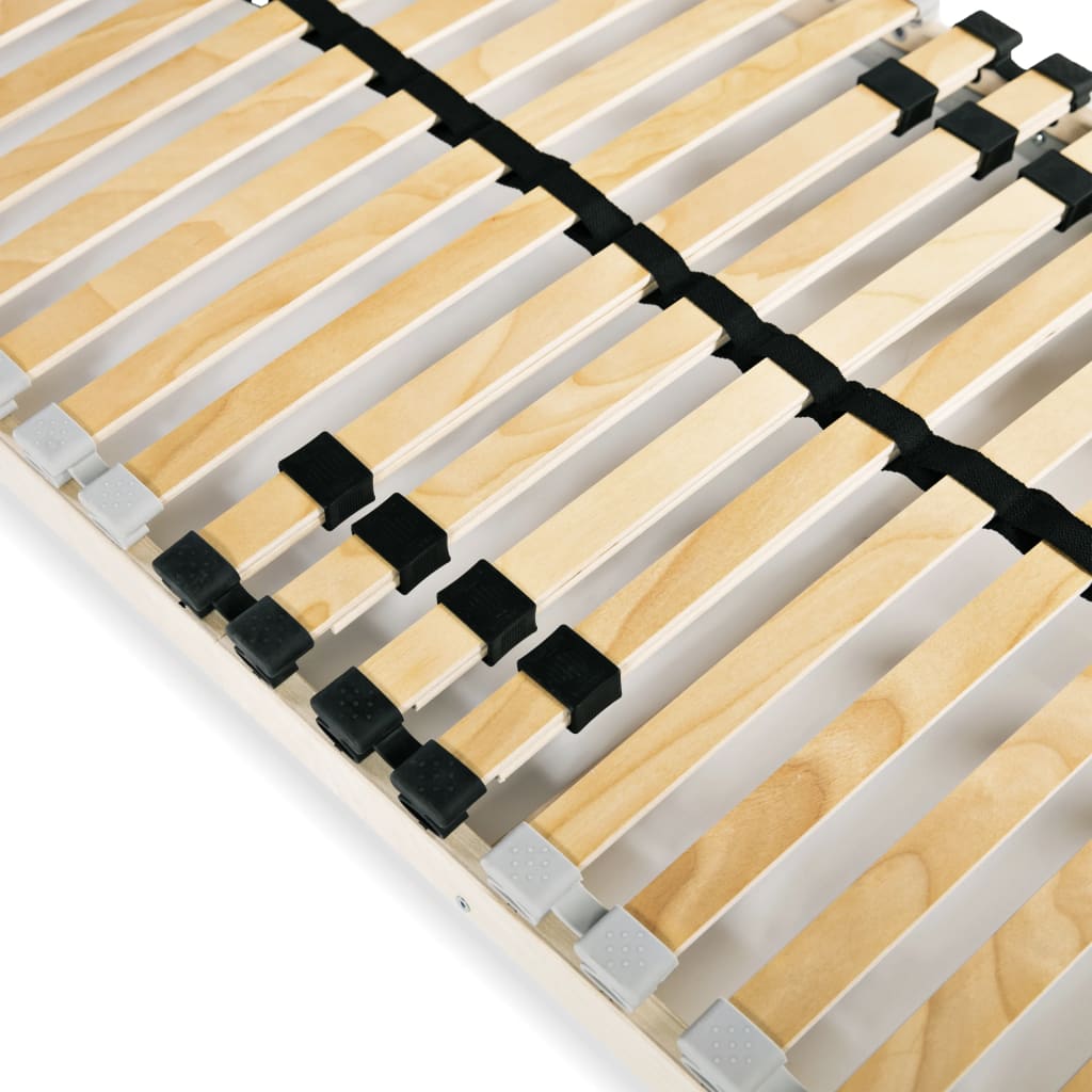 Slatted Bed Bases without Mattress 2 pcs with 28 Slats 80x200 cm
