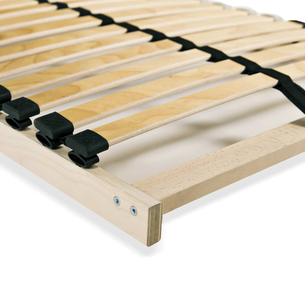 Slatted Bed Bases without Mattress 2 pcs with 28 Slats 80x200 cm