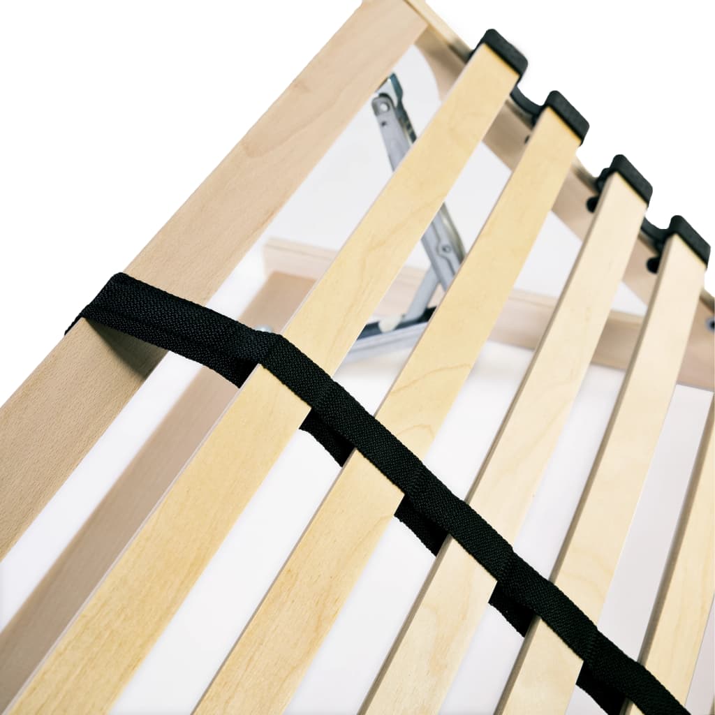 Slatted Bed Bases without Mattress 2 pcs with 28 Slats 90x200 cm