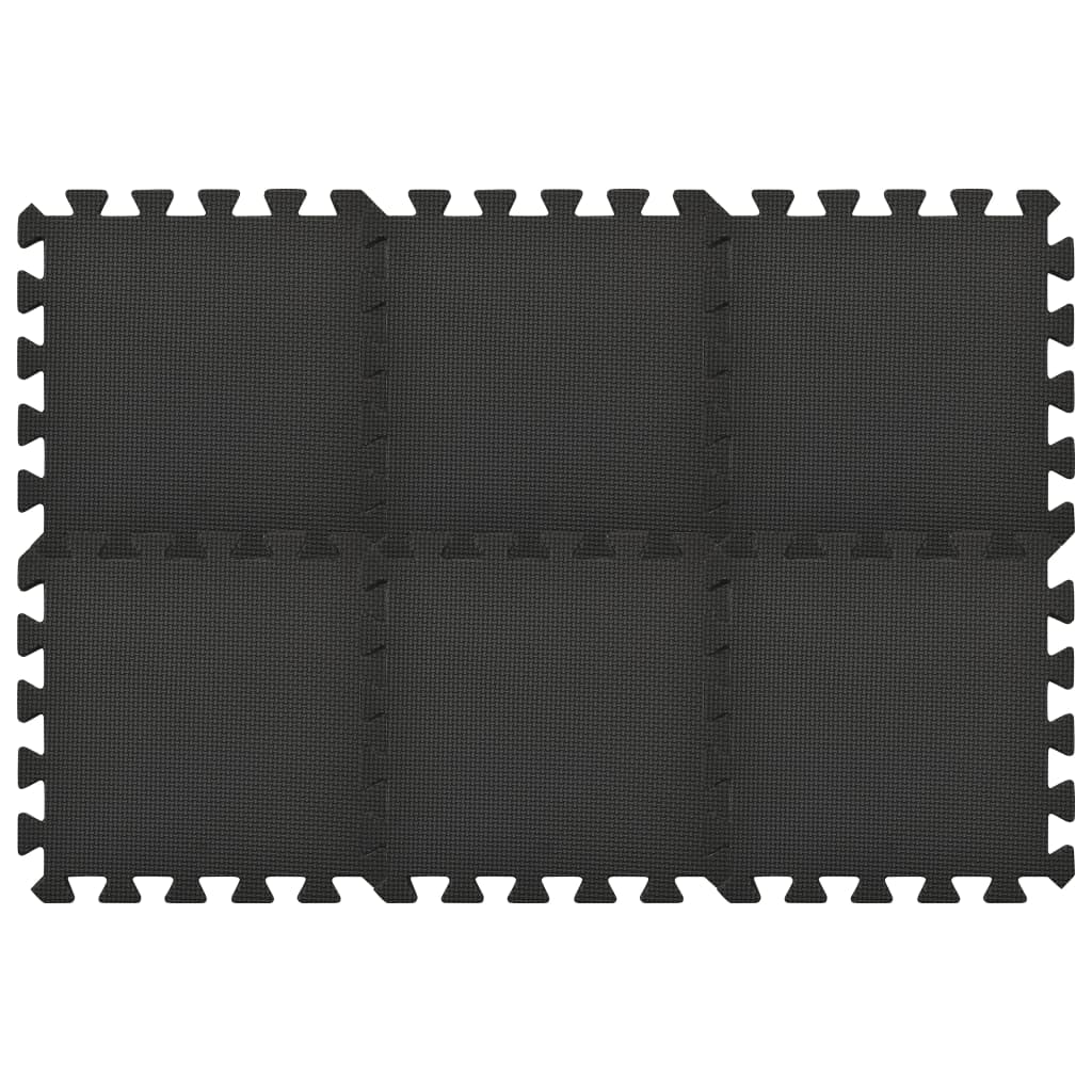 Floor Mats 54 pcs 4.86㎡ EVA Foam Black
