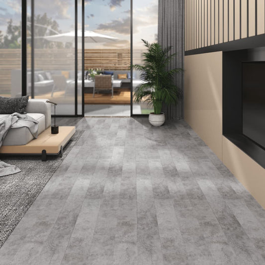 PVC Flooring Planks 5.02 m² 2 mm Self-adhesive Concrete Grey