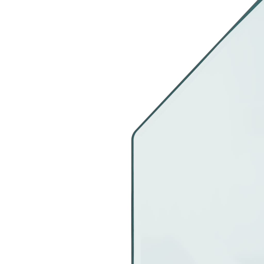 Fireplace Glass Plate Hexagon 100x50 cm