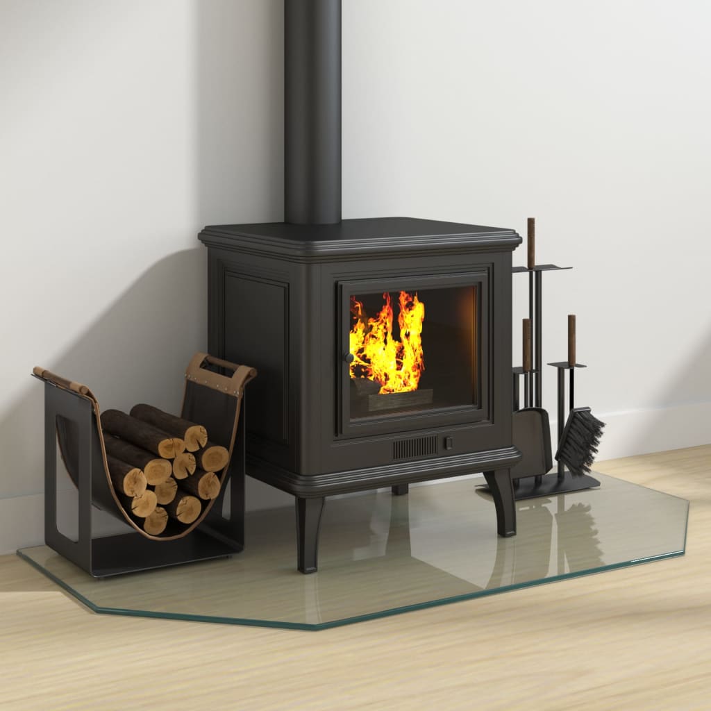 Fireplace Glass Plate Hexagon 100x50 cm