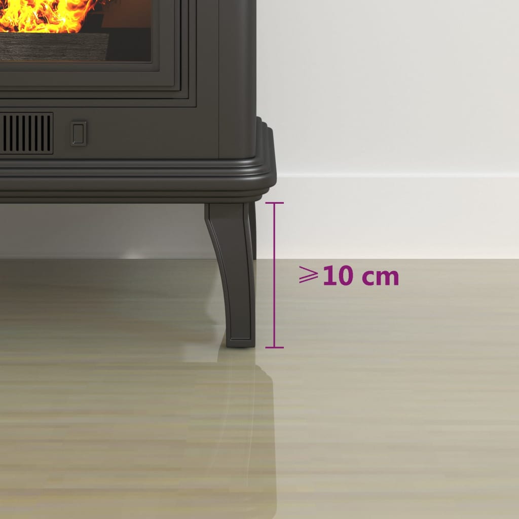 Fireplace Glass Plate Hexagon 100x50 cm